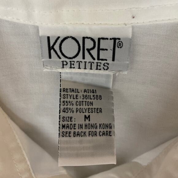 VTG Koret Womens M Embellished Pearl Button Blouse Embroidered Demure Western - Picture 4 of 16